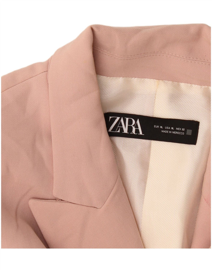 Blazer pentru femei Zara cu 2 nasturi, UK 18 XL, roz