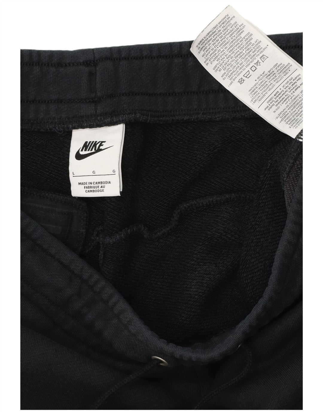 Pantaloni scurți sport NIKE pentru bărbați, mari, negru, color block, bumbac