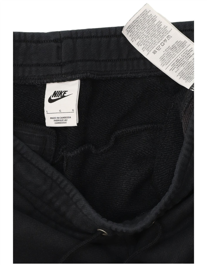 Pantaloni scurți sport NIKE pentru bărbați, mari, negru, color block, bumbac