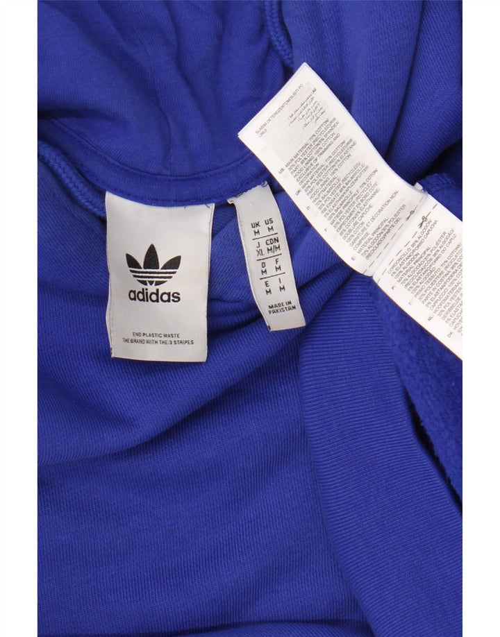Pulover Adidas pentru bărbați, bumbac albastru mediu