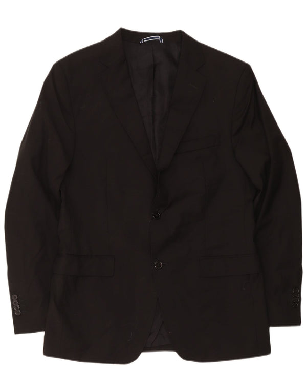 Massimo Dutti Jachetă pentru bărbați cu 2 nasturi EU 54 XL Lână neagră