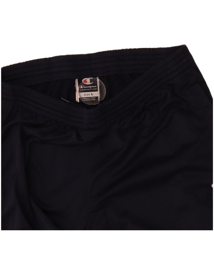 CHAMPION Mens Tracksuit Trousers Large Navy Blue Polyester