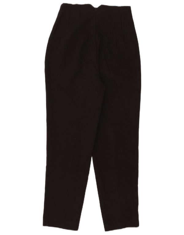 Pantaloni de costum conici pentru femei cu talie înaltă Zara XS L24 L26 Poliester negru