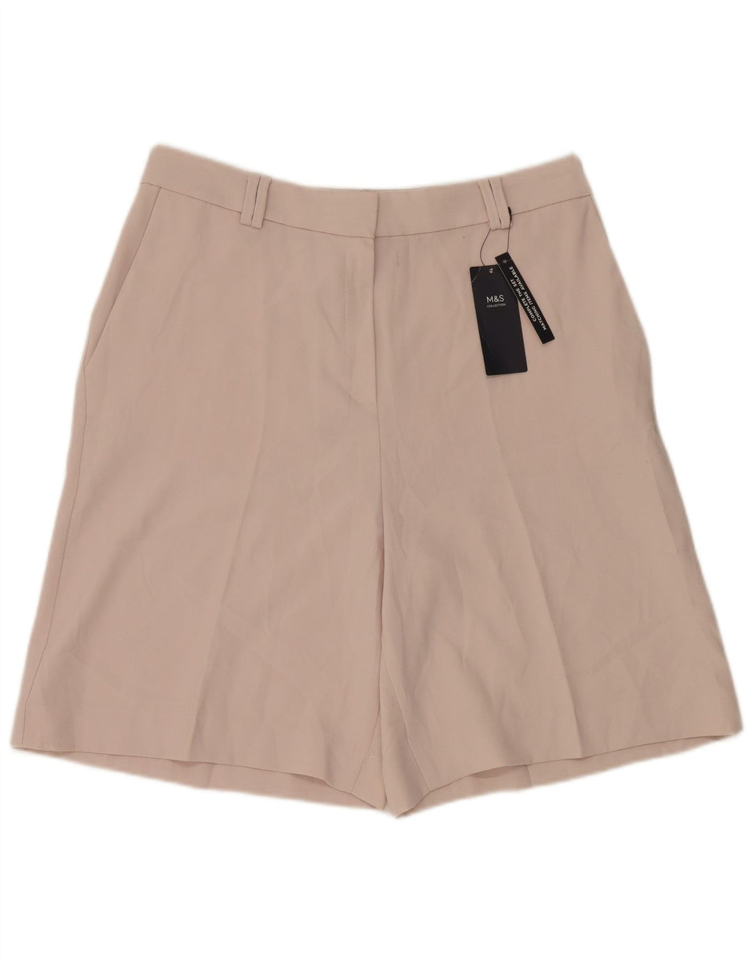 Pantaloni scurti chino pentru femei Marks & Spencer UK 12 Medium W30 Bej Poliester