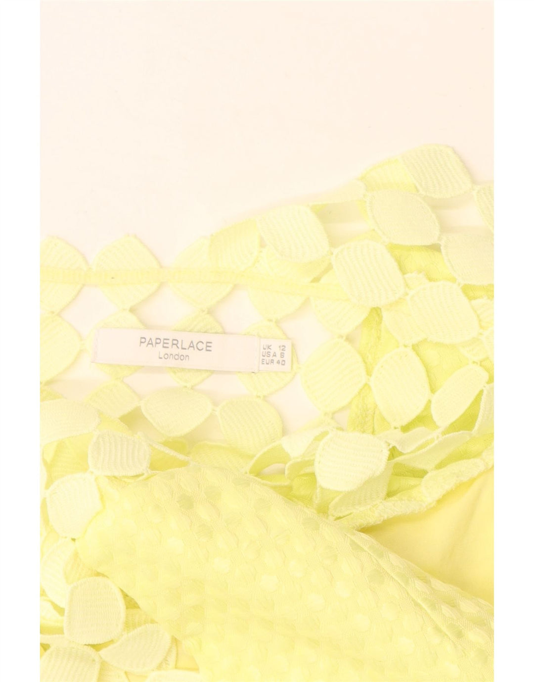 Rochie A-Line fără mâneci Paperlace pentru femei UK 12 Poliester galben mediu