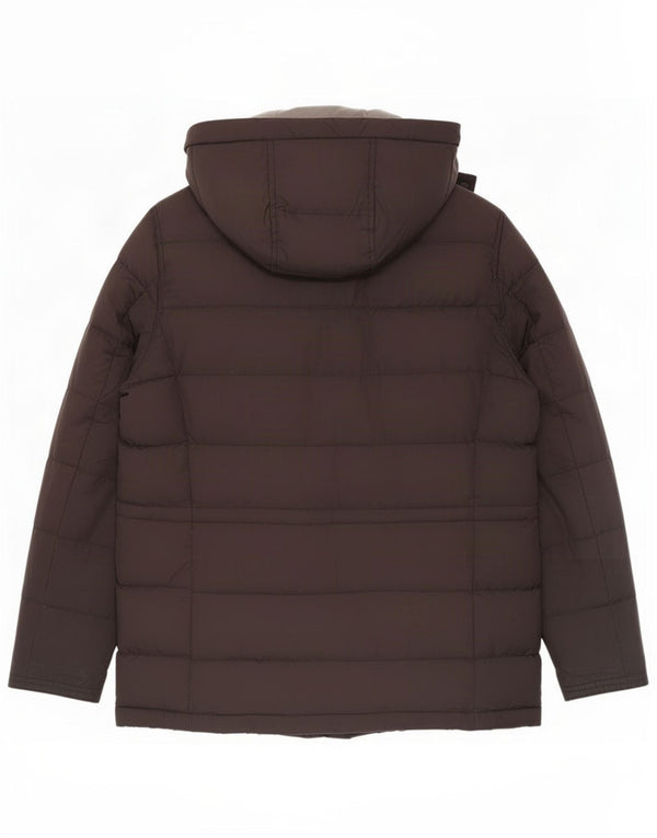 Jachetă căptușită cu glugă Massimo Dutti pentru bărbați UK 40 Large Black Colorblock
