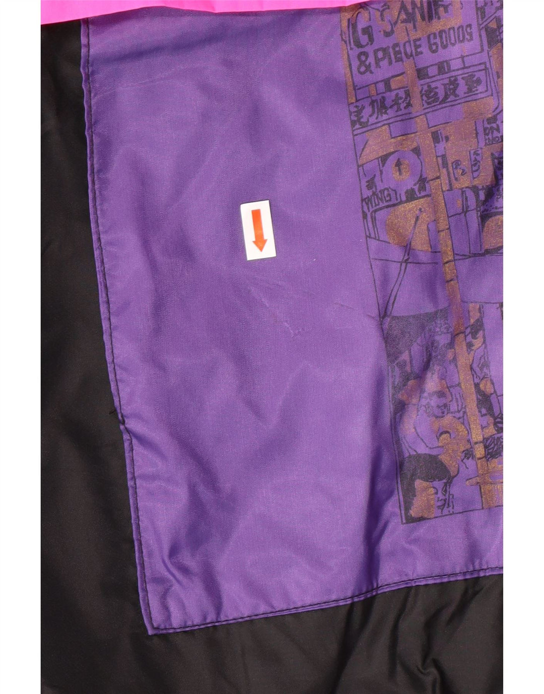 Jachetă Anorak cu glugă pentru bărbați VINTAGE UK 38 Medium Black Colorblock Poliamidă