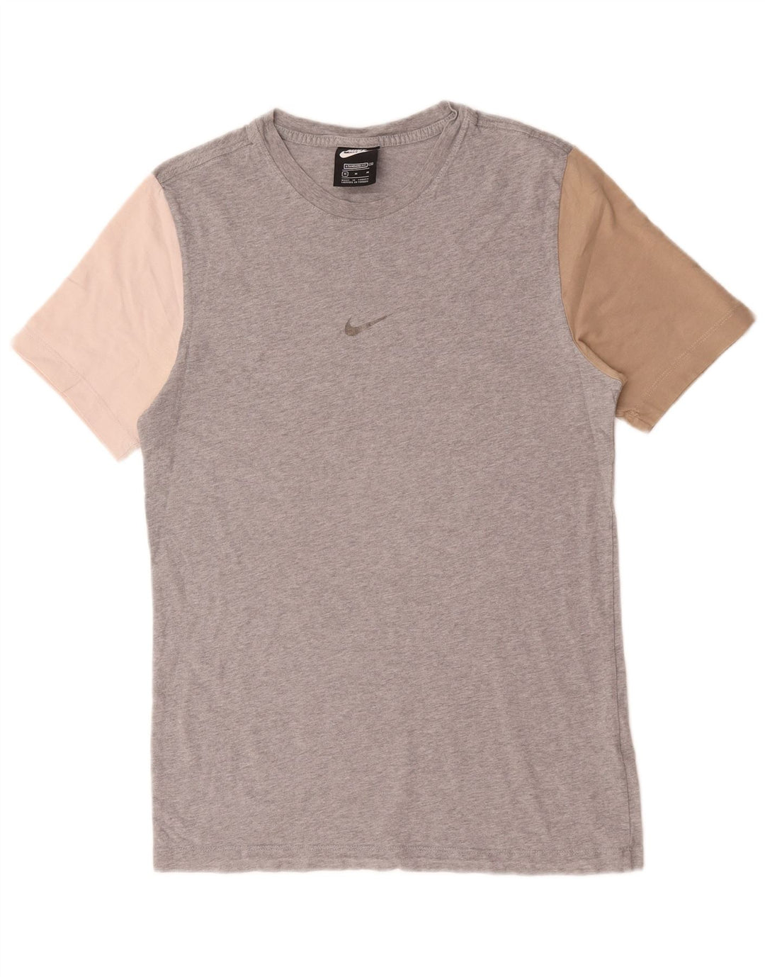 Tricou Nike pentru bărbați, cu ajustare standard, top, gri mediu, bumbac color bloc