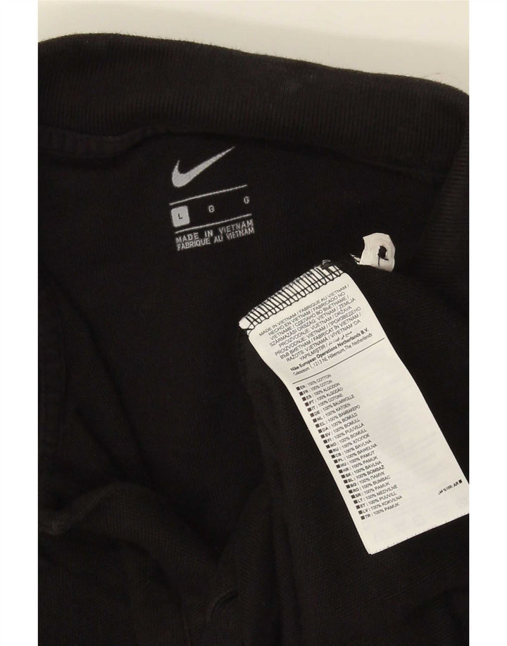 Tricou polo Nike pentru bărbați, mare, negru, bumbac