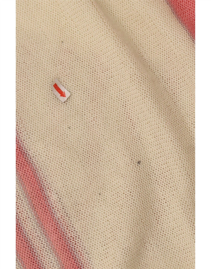 Pulover VINTAGE pentru femei cu decolteu barcă UK 14 Roz mediu Colorblock