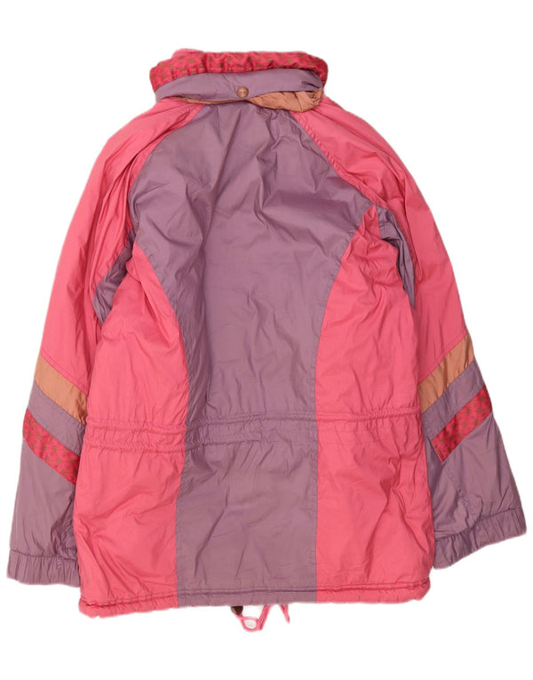 Jachetă de schi Diadora pentru femei, cu tăiere largă, UK 14, roz mediu, poliester color bloc