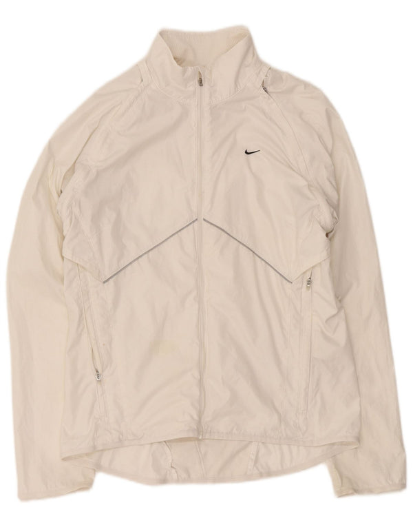 Jachetă de trening Nike pentru femei UK 10/12 Poliester alb mediu