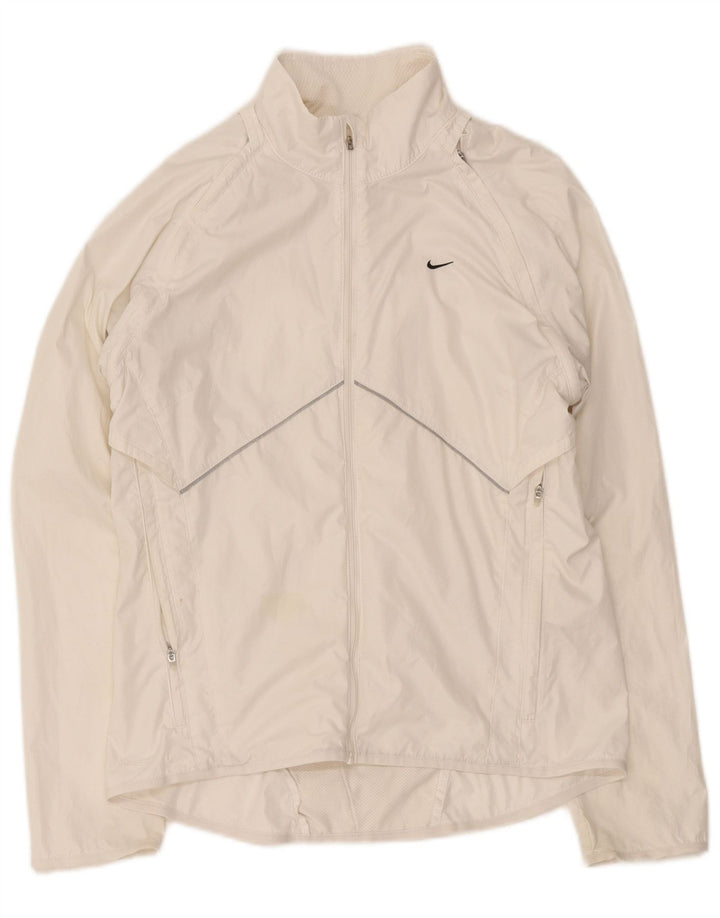 Jachetă de trening Nike pentru femei UK 10/12 Poliester alb mediu