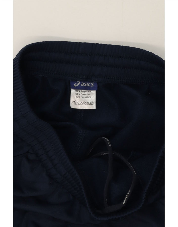 Pantaloni de trening Asics pentru bărbați, poliester mediu bleumarin