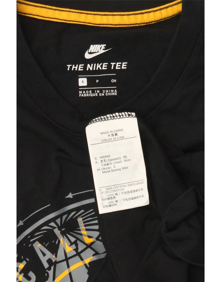 Tricou grafic Nike pentru bărbați Top mic, negru, bumbac