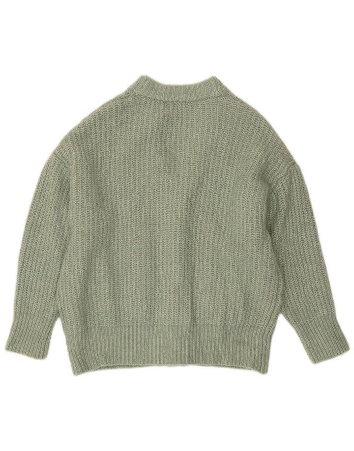 Pulover cardigan supradimensionat pentru femei Zara UK 14 verde mediu