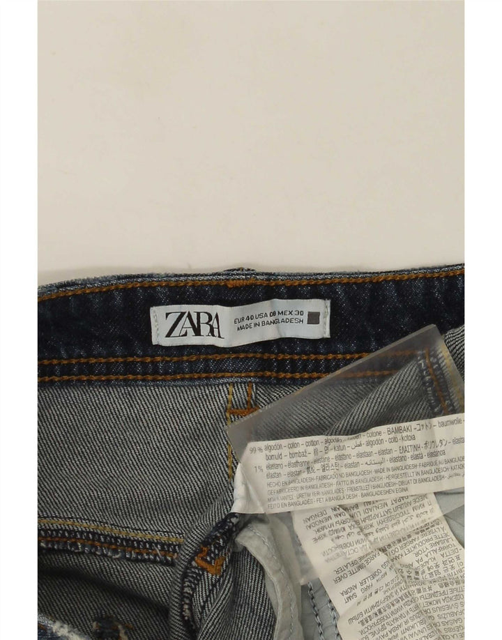 Blugi slim pentru femei Distressed Zara EU 40 Medium L30 L28 Bumbac albastru