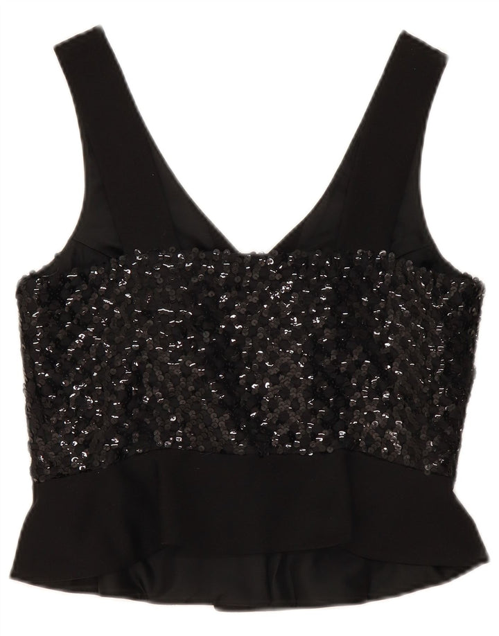 Crop Top fără mâneci pentru femei Lucie Linden IT 42 Poliester mediu negru