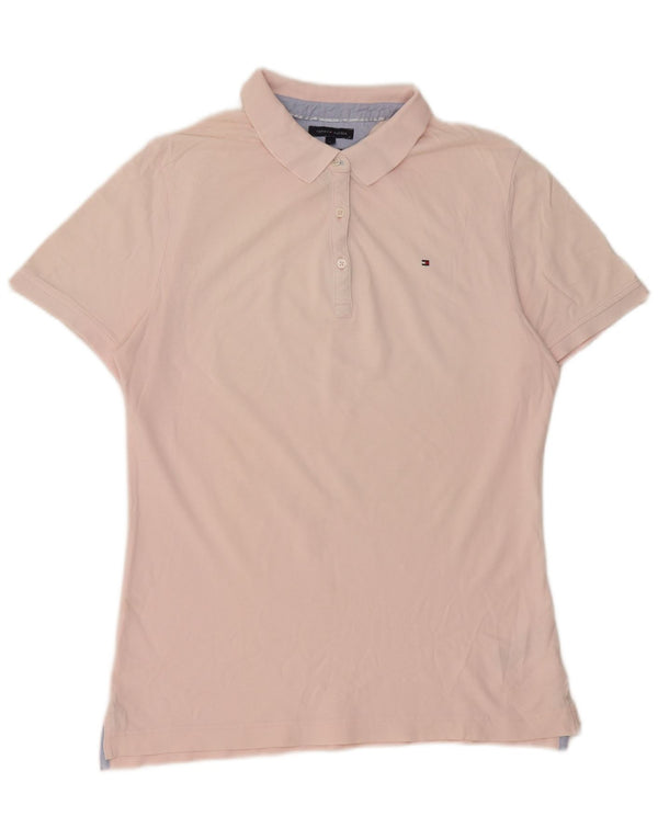 Tricou polo Tommy Hilfiger pentru femei UK 14 mare bumbac roz