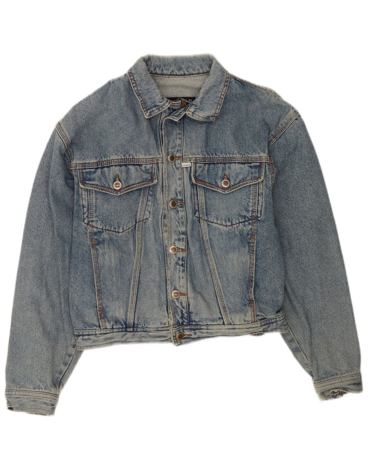 Jachetă de denim crop pentru femei OFFSHORE UK 14 Medium Blue