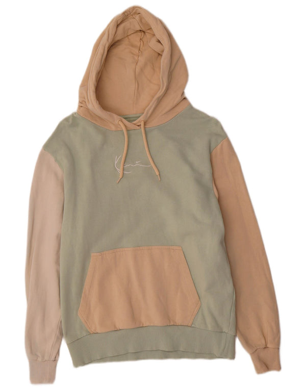 Pulover cu glugă supradimensionat cu grafic Karl Kani pentru femei UK 6 XS Verde Colorblock