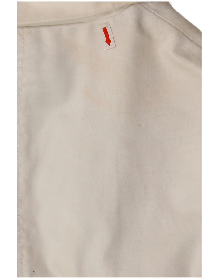 GUESS Womens 1 Button Blazer Jacket UK 20 2XL White Cotton