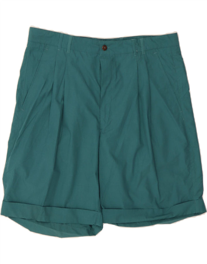 ST JOHN'S BAY Mens Pegged Chino Shorts XL W38 Green Polyester Vintage St John's Bay and Second-Hand St John's Bay from Messina Hembry 