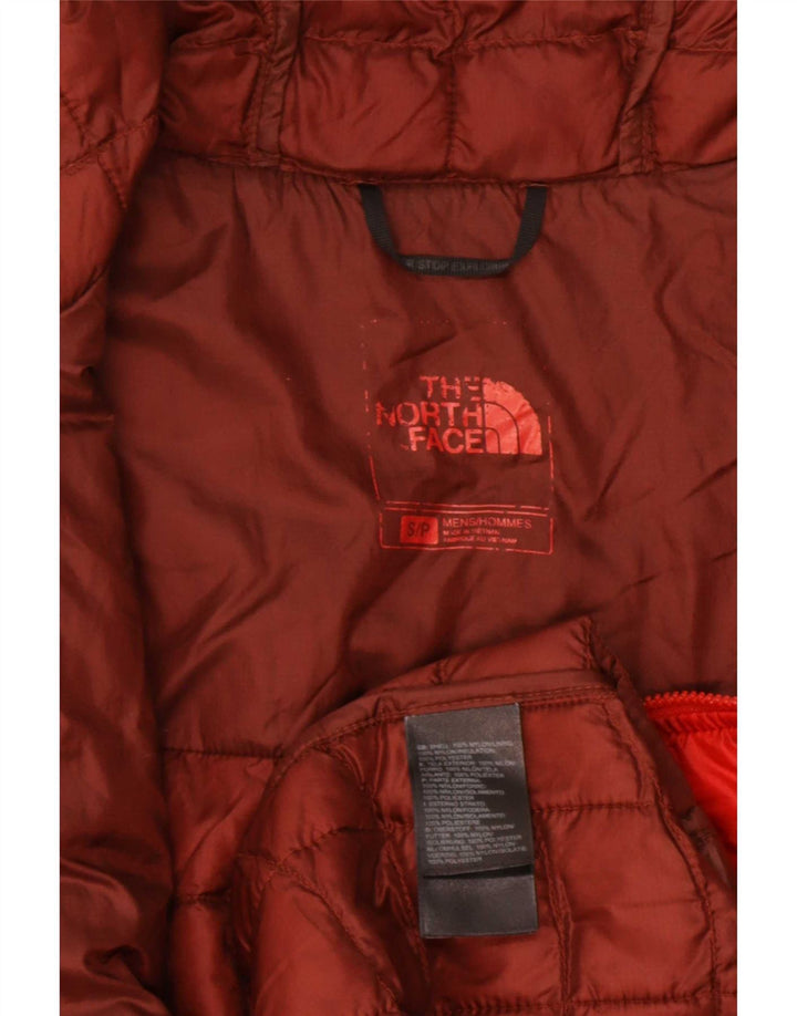 Jachetă căptușită cu glugă The North Face pentru bărbați UK 36 Small Red Nylon