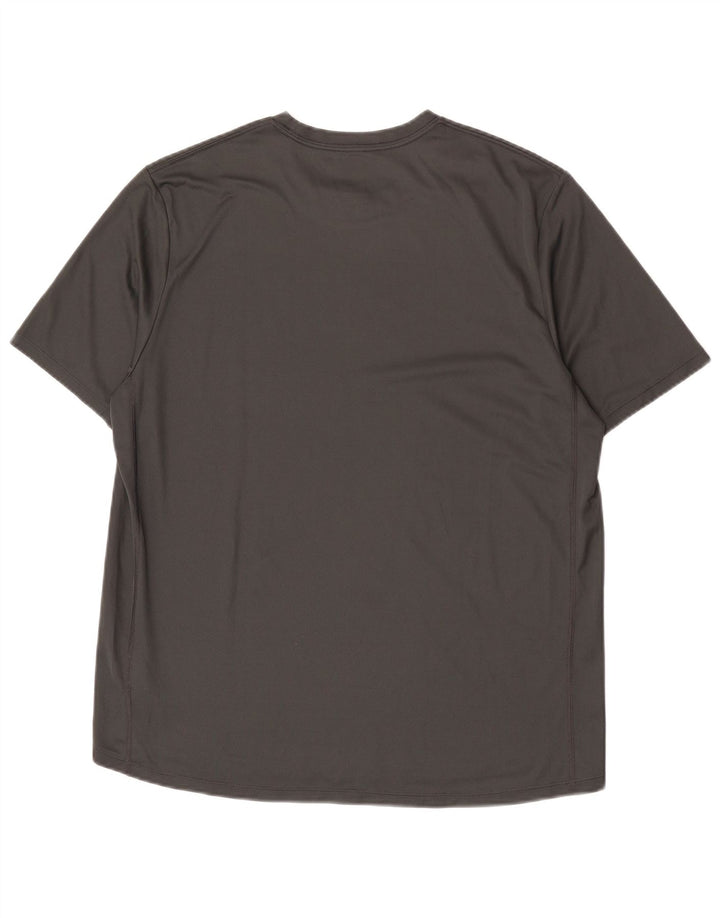 Tricou grafic Nike Dri Fit pentru bărbați Top mare din poliester gri