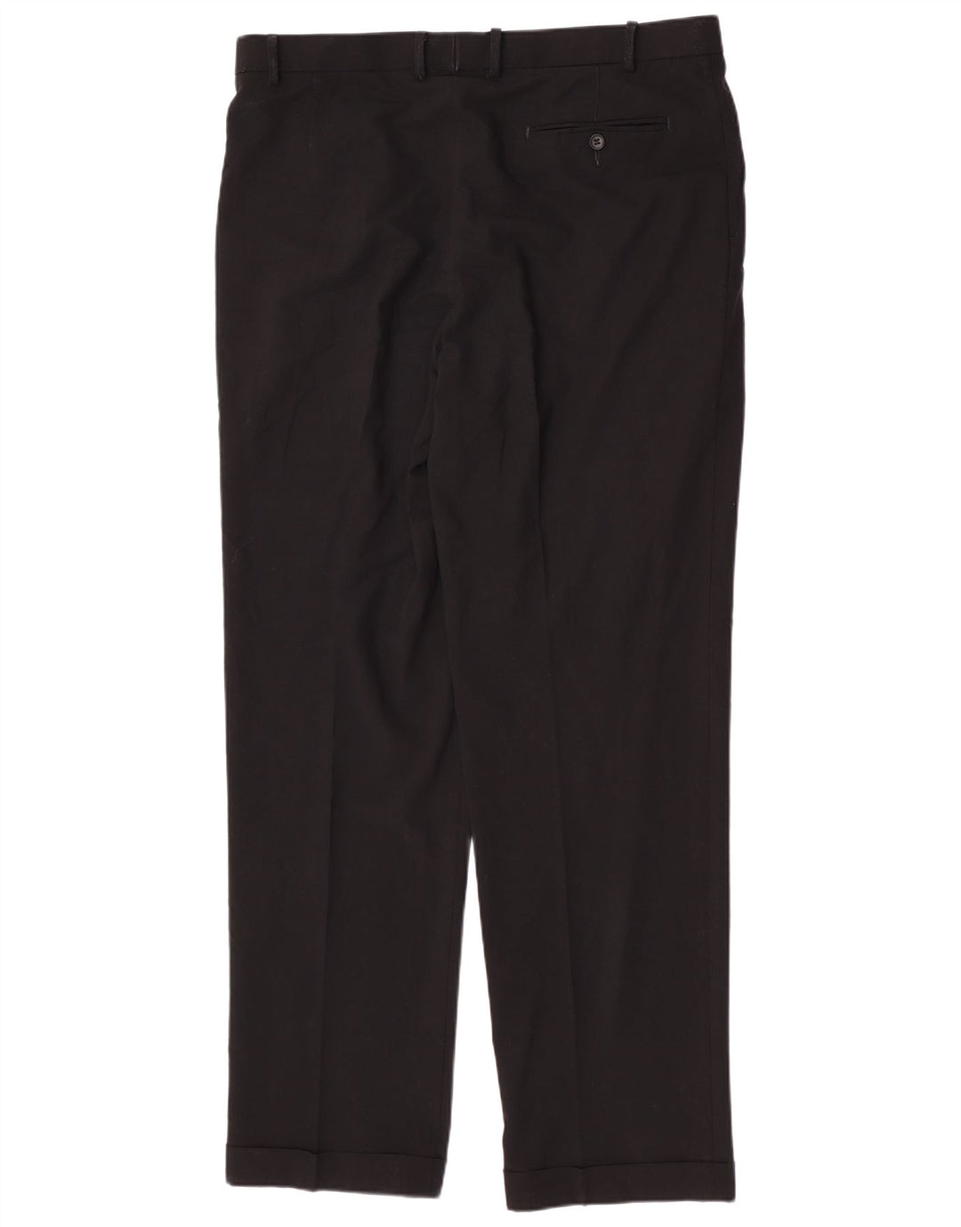 Pantaloni de costum obișnuiți pentru bărbați Marks & Spencer L38 L33 Poliester negru