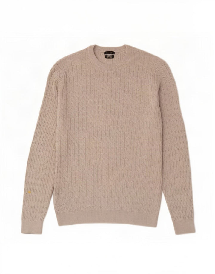 Pulover Massimo Dutti pentru bărbați cu gât roșu, bumbac, gri mediu