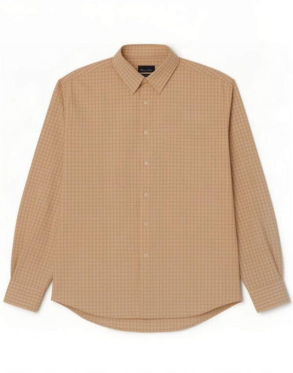 Camasa Massimo Dutti barbati Marimea 42 Bumbac carouri galben mare