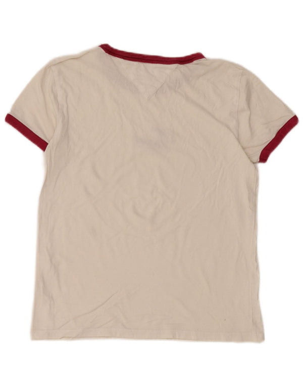 TOMMY HILFIGER Tricou cu grafic pentru femei Top UK 6 XS Alb