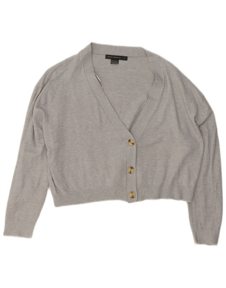 French Connection Pulover cardigan supradimensionat pentru femei UK 10 Small Gri