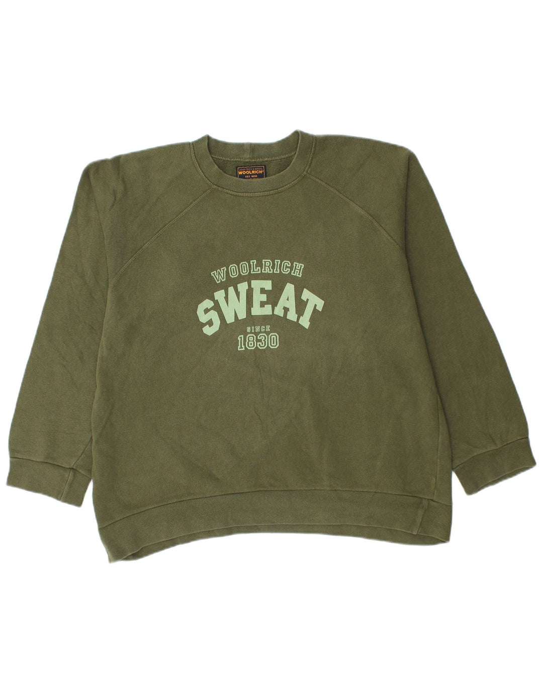 Pulover grafic pentru bărbați Woolrich, bumbac mare, verde