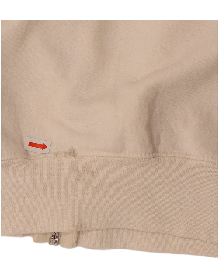 CHAMPION Mens Zip Hoodie Sweater Medium Off White