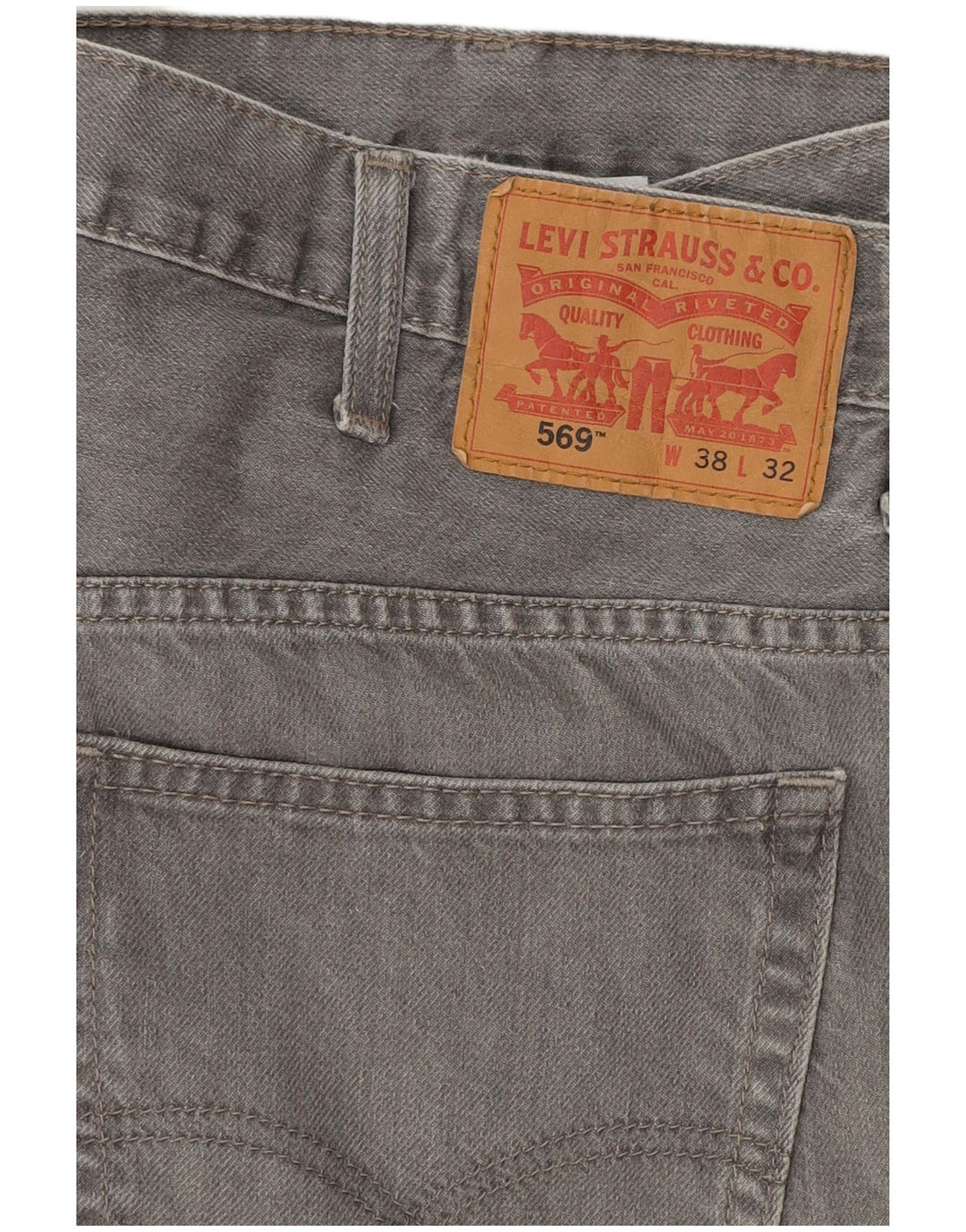 Blugi Levi's 569 loose W38 L29 bumbac gri