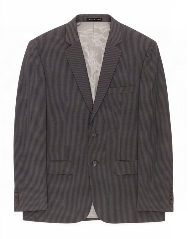 Jachetă blazer pentru bărbați Pierre Cardin cu 2 nasturi UK 40, mare, gri cu dungi