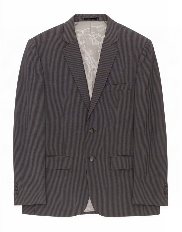 Jachetă blazer pentru bărbați Pierre Cardin cu 2 nasturi UK 40, mare, gri cu dungi