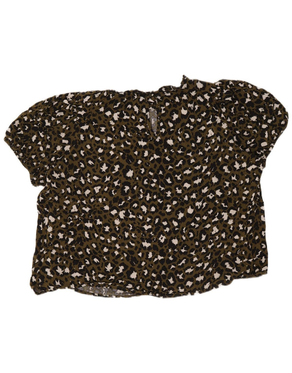 Bluză pentru femei Marks & Spencer UK 22 3XL Kaki Animal Print Viscoză