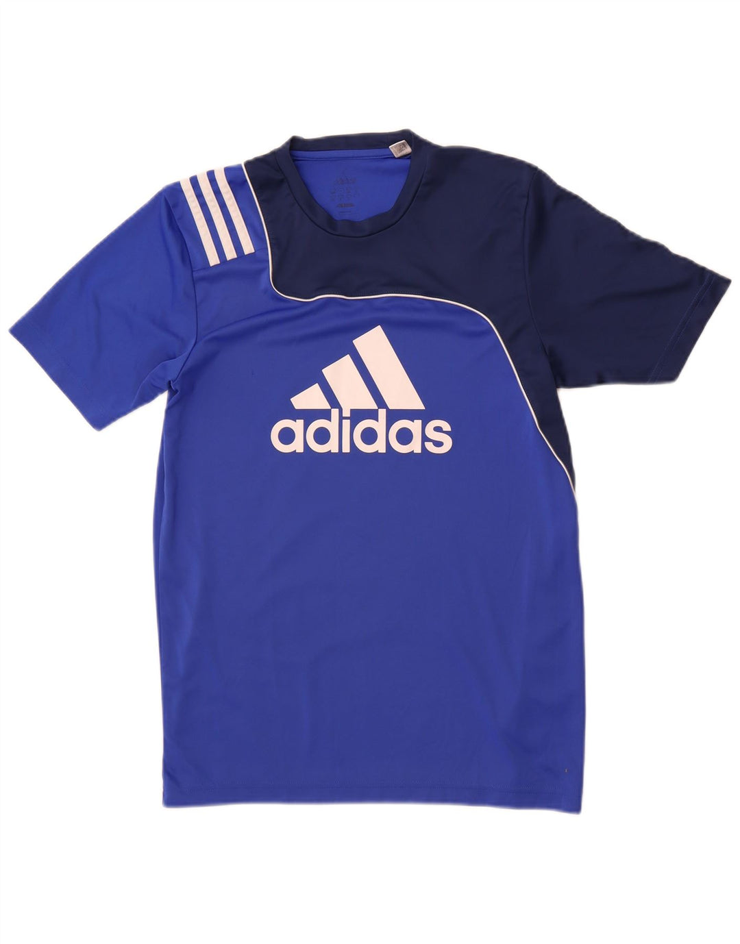 Tricou grafic pentru bărbați Adidas Top XS albastru poliester color bloc