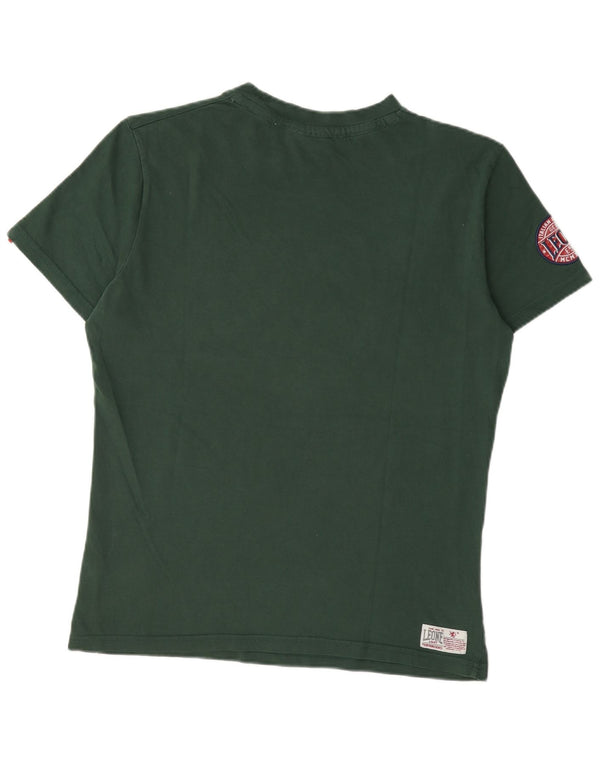 Leone 1947 Tricou cu grafică pentru femei Top UK 18 XL Verde Bumbac