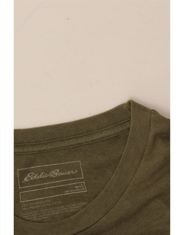 EDDIE BAUER Tricou grafic pentru bărbați Top mare din bumbac kaki