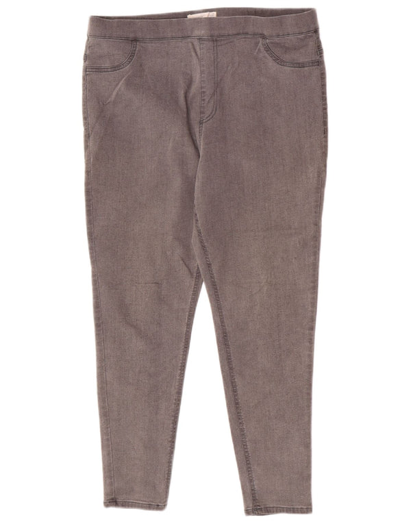 Marks & Spencer blugi jegging scurti pentru femei UK 16 mare W34 L25 bumbac gri