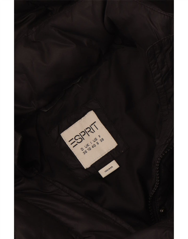 Jachetă căptușită cu glugă pentru femei ESPRIT UK 10 Small Black