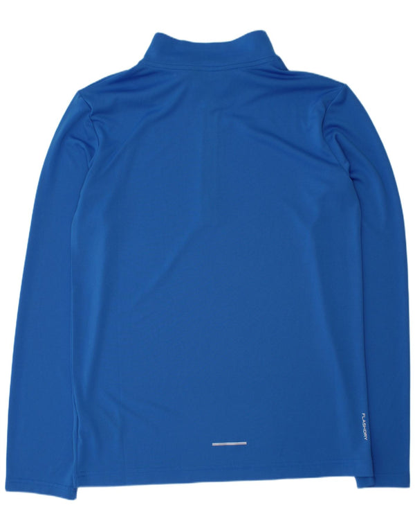The North Face Boys Zip Neck Pullover Trening Top 13-14 Years Large Blue
