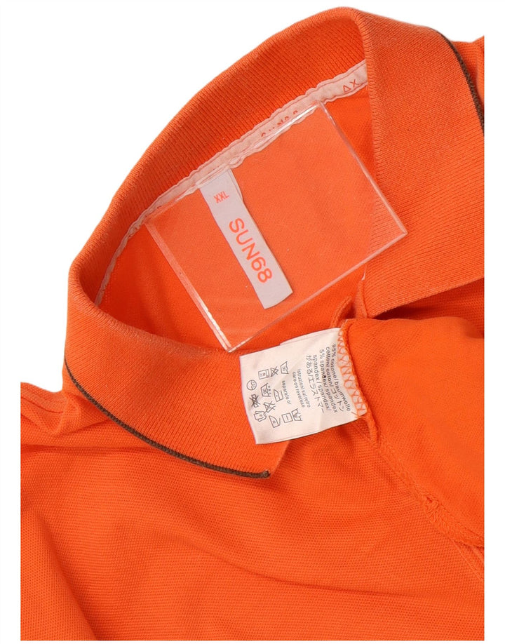 Sun68 Tricou Polo pentru bărbați 2XL bumbac portocaliu