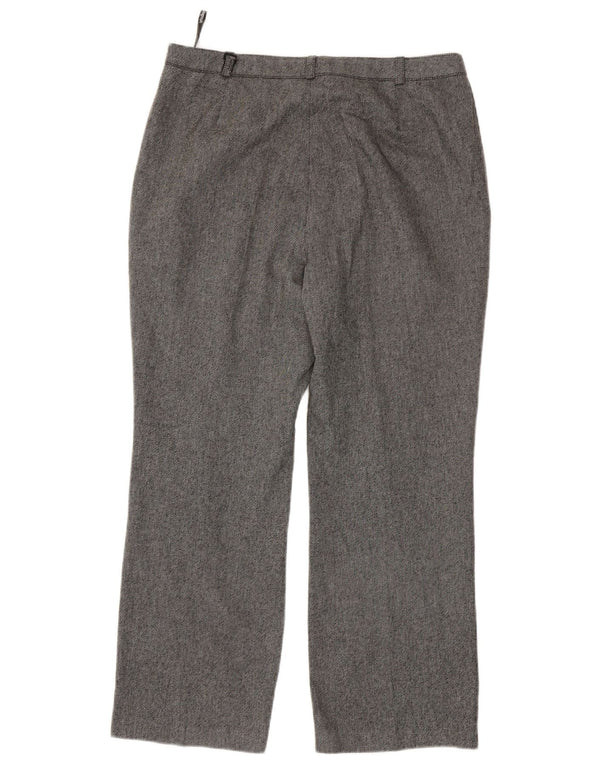 Marks & Spencer Womens Autograph Straight Casual Trousers W32 L27 Grey