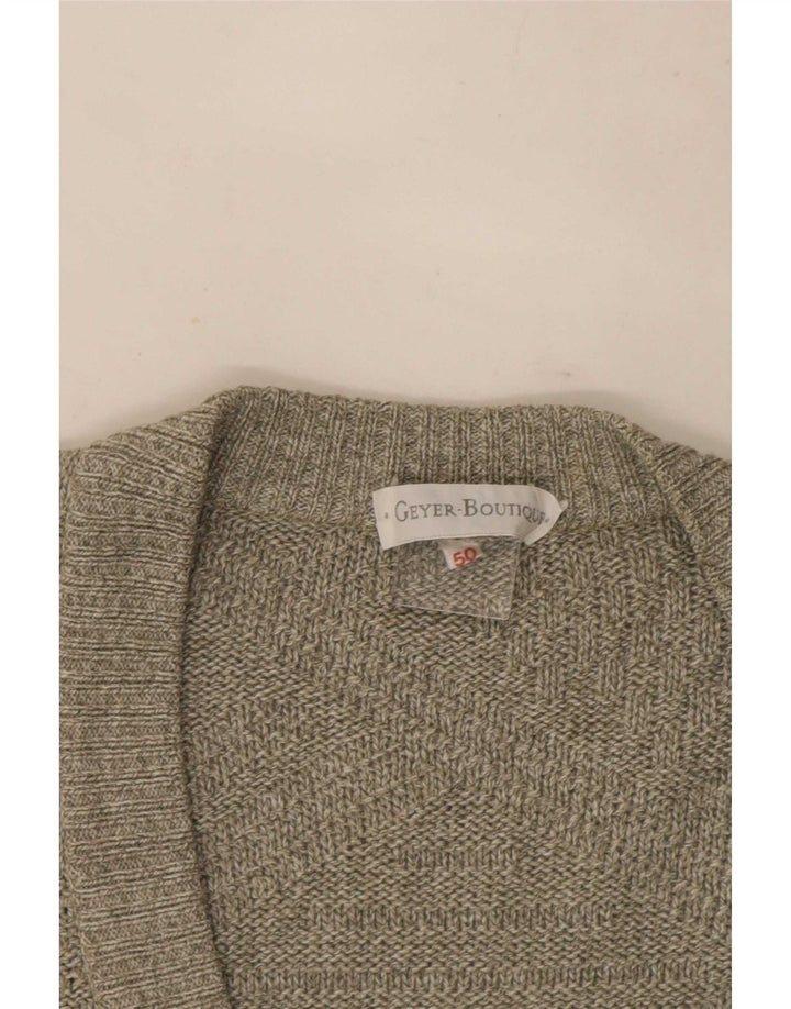 Pulover Cardigan Vintage pentru bărbați IT 50 Large Gri