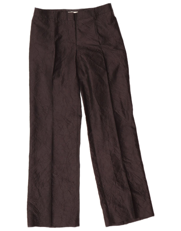 Pantaloni casual drepti GUESS pentru femei IT 42 Medium L28 L32 Mătase neagră